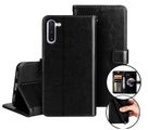 Galaxy A13 4G Wallet Flip Case Card Holder Stand Magnetic Cover Black