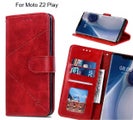 Moto Z2 Play Case Fine Leather Wallet Case