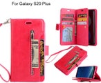Galaxy S20 Plus case 10 cards slots wallet leather case with zip