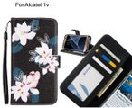 Alcatel 1v case 3 card leather wallet case printed ID