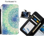 Alcatel 1v case 3 card leather wallet case printed ID