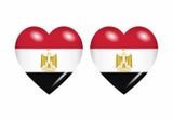 2x Sticker flag vinyl country heart ET egypt