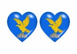 2x Sticker flag vinyl country heart italy friuli venezia giulia