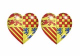 2x Sticker flag vinyl country heart correze