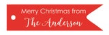 100 PCS Family Name Merry Christmas Wishes Custom Made Hang Paper Tags-Red