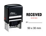Shiny Date Stamp Self Inking With Received By Text Ofiice Rubber Dater Stamp