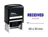 Shiny Date Stamp Self Inking With Received By Text Ofiice Rubber Dater Stamp