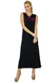 Bimba Women Black A-Line Maxi Dress Sleeveless Casual Boho Chic Clothing