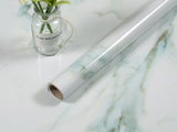 Self Adhesive Imitation Marble Tiles Wall Sticker Roll Studio Kitchen Home Decor