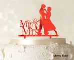 Personalized "Mr And Mrs" Wedding Cake Topper With Date And Heart Cake
