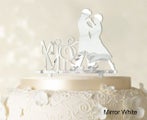Personalized "Mr And Mrs" Wedding Cake Topper With Date And Heart Cake