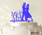 Personalized "Mr And Mrs" Wedding Cake Topper With Date And Heart Cake
