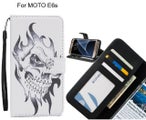 MOTO E6s case 3 card leather wallet case printed ID