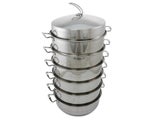 36cm Steamer Pot 5 Layer + Lid | Stainless Steel Commercial Kitchen Steamers