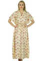 Bimba Women Long Maxi Kaftan Floral Cotton Caftan Coverup Gown