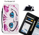 Alcatel U5 Case Leather Wallet Case 3D Pattern Printed