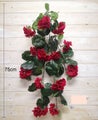 Artificial Hanging Geranium Flower Bush (Red)