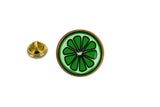 pins pin's badge metal lapel hat button lime green limon
