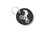 Keychain keyring patch print double sided bike rider bmx