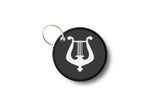 Keychain keyring patch print double sided harp