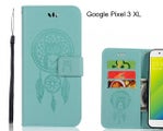 Google Pixel 3 XL Case Leather Wallet Case Embossed Owl