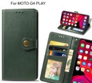 MOTO G4 PLAY Case Premium Leather ID Wallet Case