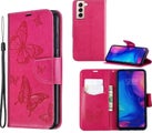 Galaxy S21 5G PU leather wallet case embossed twin butterfly hp