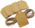 100 Pcs Gift Tags Blank Wedding Favor Tags with Free Natural Jute Twine