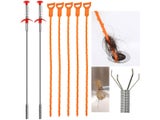 7PCS Toilet Sewer Dredging Tub Hair Drain Clog Remover Sink Cleaning Tools Kit