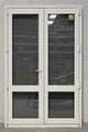 Off White Aluminium Double Glazed French Doors - Near New H2220 x W1395 NL10487