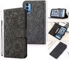 Oppo Reno4 pro 5G embossed PU leather wallet case floral charcoal