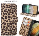 LG X STYLE Case Leopard Leather Flip Wallet Case