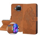 Xiaomi Mi 10T lite embossed PU leather wallet case floral &amp; tiger brown