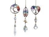 3Pcs Hanging Rhinestone Pendant Car Window Hanging Ornament Home Decoration