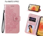 MATE 9 PRO Case Embossed Floral Leather Wallet case