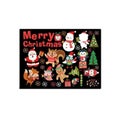 SK6038 Christmas Novetly Cartoon Wall Stickers For Kids Room - 5PCS - 45 - 60CM