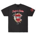Crooks &amp; Castles Script Chain Medusa Tee Black