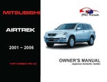 Mitsubishi – Airtrek Owners User Manual In English | 2001 – 2005 (Part N.o 222)