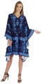 Bimba Printed Caftan Gown Maxi Robe Dress For Women Beachwear Short Swimsuit
