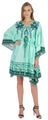 Bimba Printed Caftan Gown Maxi Robe Dress For Women Beachwear Short Swimsuit