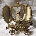 Hand Craft Decorated Goose Egg - Cinderella Carriage Music Box