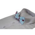Mens Light Blue Red Apple Fruit Patterned Bow Tie