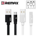 Phone Cable Remax Type C Braided Fast Charging & Transmission Cord Black 5A 1M