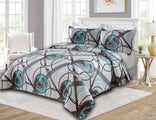 OVERSIZED LUXURY 3 PIECE QUILTED BEDSPREAD recommended for KING OR QUEEN #B9