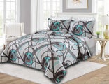 OVERSIZED LUXURY 3 PIECE QUILTED BEDSPREAD recommended for QUEEN or DOUBLE #B9
