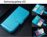 Galaxy s26 case triple wallet PU leather 9 cards ID 3 pockets blue