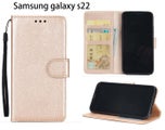 Galaxy s26 premium PU leather wallet case w 3 card slots &amp; pocket gld