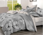 LIVEINSTYLE 1000TC 3P DUVET COVER SET with OXFORD PILLOW CASES #D17 QUEEN