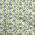 oneOone Velvet Light Yellow Fabric Asian Suzani Sewing Fabric By The Yard
