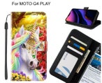 MOTO G4 PLAY case leather wallet case printed ID